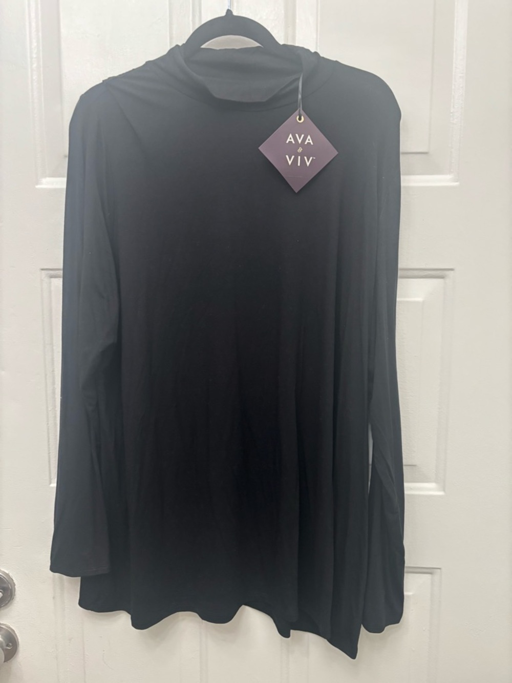 Ava & Viv Black Long Sleeve Turtleneck with Branded Tag